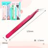 Exquisito Empaque Acero Inoxidable Colorido Pinzas para Florecer Pestañas Herramientas de Belleza para Pestañas Nido de Pájaro Pinzas de Precisión para Recoger Cabello Pestañas Rectas Curvas