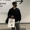 Malha de Tricô com Gola Polo Masculina Inverno Espessada Solta Britânica Malha Outono e Inverno Estilo Preguiçoso Estilo Japonês Retrô Tendência Jaqueta de Marca