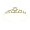 Niños y Niñas Princesa Corona Simple Linda Diadema Bebé Festival Actuación Accesorios para el Cabello Corona de Cumpleaños Corona para Pastel