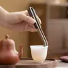 Pinça de Chá Antiderrapante de Titânio Puro para Pegar Folhas de Chá, Xícara de Chá, Conjunto de Chá, Pinças, Ferramentas para Preparar Chá, Pinças de Alta Qualidade para Cerimônia do Chá