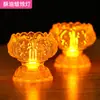 Adorno de Luz de Vela de Loto Transparente LED, Decoración Romántica Simulada para Cumpleaños, Accesorios Creativos para Bodas, Luz Eterna