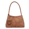 Bolso Pequeño Retro de Ante de Gama Alta para Otoño e Invierno, Bolso de Hombro para Mujer, Bolso Versátil de Hombro Nuevo 2025