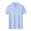 Camisa polo de manga corta unisex de seda helada transpirable de secado rápido para verano, ropa de trabajo con cuello, ropa corporativa para hombre, camiseta personalizada para hombre