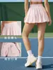 Falda Deportiva Corta de Dos Piezas para Mujer con Bolsillos Laterales, Verano al Aire Libre para Correr Anti-Exposición que Cubre la Cadera Adelgazante Falda Deportiva Floral