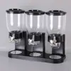 Dispensador de cereales Doble Cabeza Vertical Plástico Máquina de Trigo Dispensador de Granos Frasco de Comida Frasco de Almacenamiento