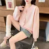 Sudadera con Cuello Redondo Fruncido de Diseño Único para Mujer, Delgada Holgada Juvenil Elegante Corta para Mujer Petite, Primavera y Otoño