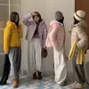 Chaqueta de plumón holgada estilo coreano para mujer, acolchada acanalada, mismo material por dentro y por fuera, caparazón de tortuga, corta con capucha, de algodón, blanca y gris