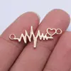 31x 14mm 0,95g multicolor DIY liga acessórios material coração de amor coração coração conector de eletrocardiograma