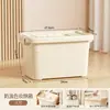Caja Grande de Plástico para Guardar Ropa Hogareña para Organizador de Almacenamiento de Ropa con Tapa Caja de Almacenamiento a Prueba de Polvo para Armario