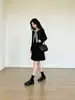 Vestido Negro Plisado Francés para Mujer Estilo Nuevo 2026 Adelgazante Elegante Rejuvenecedor Petite Estilo Hepburn Vestido Negro Pequeño