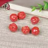 Mineral crudo cinabrio doce signos del zodíaco arena del Emperador 14 mm zodíaco chino tejido accesorios de joyería DIY pulsera para hombre y mujer