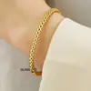 Pulseiras de Casal de Luxo Leve de Alta Qualidade, Aço Titânio Abertas com Design de Nicho, Pulseiras Modernas Populares Estilo Ins