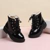 Novas Botas Infantis, Botas para Meninas, Outono e Inverno Veludo Quente Novo Estilo Britânico Botas de Passarela para Meninos