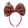 Diadema de Copo de Nieve Navideño con Lazo de Colores Accesorios Lindos para Nochebuena Pinza para el Cabello Ropa para la Cabeza Otoño Invierno