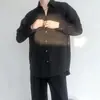 Camisa de Manga Comprida, Estilo Japonês, Estilo de Hong Kong, Camisa Solta Estilo Ins, Jaqueta Casual Versátil Tendência de Verão Masculina, Caimento Solto e Fresco