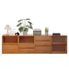 Armario para té, Armario de almacenamiento, Armario de pared para el hogar, Aparador combinado de madera maciza de pie para sala de estar, Armario bajo, Cómoda de cocina