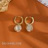 Pendientes de piedra de ojo de gato tridimensionales de sentido avanzado, ligeros, de lujo, de moda, con temperamento que combina con todo, diseño elegante, juego de pendientes con hebilla de circonita