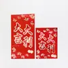 6 Sobres Rojos de Alta Gama, Bolsas de Sobres Rojos de Cartón Engrosado, Sobres Rojos Universales con Estampado Caliente Bicolor para Año Nuevo y Boda, Sobres Rojos con Palabras de Bendición