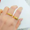 Anillo de Huella Antigua Anillo de Pareja Carácter de Bendición Retro Chino Anillo Ajustable Regalo del Día de San Valentín Qixi Joyería