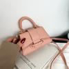 Bolso Pequeño Color Puro Texturizado Bolso de Mujer 2024 Nuevo Bolso Bandolera de Moda Simple para Hombro Cruzado Estilo Occidental Bolso Cuadrado Pequeño