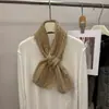 Bufanda Pequeña de Punto Trenzado Estilo Coreano Ins para Mujer Otoño e Invierno Nuevo Protector de Cuello Cálido Bufanda de Lana Cruzada de Color Puro Perezoso