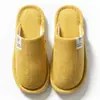 Pantuflas de Lino para Otoño e Invierno con Puntera Cerrada para Uso en Casa, Pantuflas de Piso para Interior para Pareja, Para Hombres y Mujeres Postparto, Suela Suave Antideslizante, Cálidas para Uso en Casa