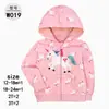 Comercio Exterior Transfronterizo Ropa Infantil Otoño e Invierno Nuevo Estilo Chaqueta con Capucha y Cremallera con Bordado de Letras Multicolor para Niños y Niñas, Venta al por Mayor