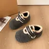 Zapatos Cálidos de Felpa con Forro Polar Estilo Dulce para Mujer 2026 Invierno Nuevos de Suela Gruesa que Aumentan la Altura con Velcro Moda Versátil Zapatos de Algodón para Mujer
