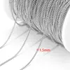 Cadena de Perla Cuadrada de Acero Inoxidable Transfronteriza 1.5-5mm Chapada en Oro de 18K Accesorios Semi-Terminados para DIY Collares Pulseras Venta al por Mayor