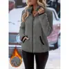 2025 Europeu e Americano Transfronteiriço Amazon Roupas Femininas Outono e Inverno Novo Casual Veludo Dupla Face Zíper Cardigan Jaqueta Moletom Peludo