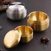 Cuenco de arroz coreano de acero inoxidable 304 de doble capa con tapa, cuenco de fideos instantáneos bibimbap con aislamiento anti-escaldaduras de doble capa para restaurante en casa.