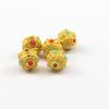 Ojo de Libélula Dorado Mate Antiguo Cuentas Espaciadoras Pequeñas Pulsera DIY Cadena de Teléfono Llavero Accesorios Dorados Mate Incrustados de Turquesa