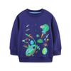 Suéter de niño estilo europeo y americano con estampado luminoso de dibujos animados, suéter de cuello redondo para niños de algodón tejido casual, ropa infantil, chaqueta al por mayor