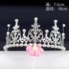 Venta Directa de Fábrica Corona de Perlas Pastel de Cumpleaños Hierro para Hornear Adorno Semicircular Decoración Floral para Festividades Hermosa Corona
