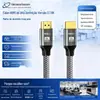 Atacado de fábrica HDMI macho para macho alta versão 2.1 8K carcaça de alumínio trançado cabo de dados HDMI de alta definição para monitor