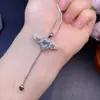 Colgante de Aguamarina Natural Cristalino Piedra Principal de unos 6*6 mm Plata 925 Incrustada Electrochapado de Precisión Directo de Fábrica