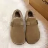 Zapatos retro Birkenstock de cobertura total con felpa para mujer invierno 2026 nuevos mocasines slip-on zapatos de algodón con pelo botas de nieve cálidas