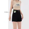 Shorts de Mezclilla Elástica Negros para Mujer, de Tiro Alto, Verano, Tallas Grandes, Petite, Adelgazantes, Figura de Pera, Hot Pants de Corte A