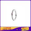 Anillo Estilo Oro Rosa con Diamantes Completos de Cobre Blanco Panjia Hueso de la Suerte Brillante Candado de Amor Anillo Romántico Panjia