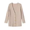 Fabricante mayorista de ropa para mujer transfronteriza 2026 AliExpress artículo más vendido moda casual versátil moderno chaqueta de punto con cuello en V