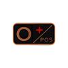 Parche de Goma con Insignia de Tipo de Sangre 3D de PVC A B O AB POS Pegatina de Moral Insignia con Gancho de Velcro en stock
