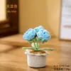 Venta al por mayor del fabricante, Plantas de Girasol Tejidas a Crochet Hechas a Mano en Maceta, Flores Artificiales Terminadas, Decoraciones para el Hogar y la Oficina, Regalos Creativos