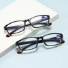 Nuevas Gafas de Montura Completa Anti-luz Azul para Hombres y Mujeres Eagle Eyes Cómodas Cristal Negro Gotas de Agua Gafas para Presbicia Puesto