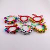 Tobillera trenzada de hilo de jade de colores, cuerda roja, pulsera de tobillo para danza, pulsera con cascabel, regalo para niños, accesorios de actuación del 1 de junio, súper ruidoso, venta al por mayor