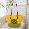 Bolsa Tote Grande Estilo Francês Luojia para Mulheres, Adequada para Férias, Compras, Uso Casual, Bolsa de Ombro, Material Semelhante ao Papel, Novo Modelo 2023