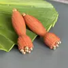 Pequeno Massageador Facial em Forma de Lótus, Ferramenta de Beleza Facial, Bastão Massageador de Olhos de Latão, Ferramenta de Skincare para Acupressão, Raspador de Jacarandá