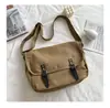 Bolso de lona para estudiantes japoneses, bandolera, bolso de moda para el campus, bolso de hombro para mujer, bolso de mano de gran capacidad.