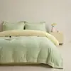 Juego de Ropa de Cama de Terciopelo de Leche de Lujo Ligero 2026 Nuevo Terciopelo Coral Espesado Hojuela Acolchada Funda de Edredón Ropa de Cama