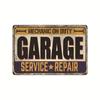 2024 Novo Logotipo Americano de Metal Estanho de Garagem Estilo Industrial Parede de Fundo para Oficina Automotiva Pintura Decorativa Suspensa Sem Moldura