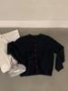Estilo universitário Retro High-end Cardigan de malha Outono das mulheres Novo nicho Design Love Button Sweater Jacket